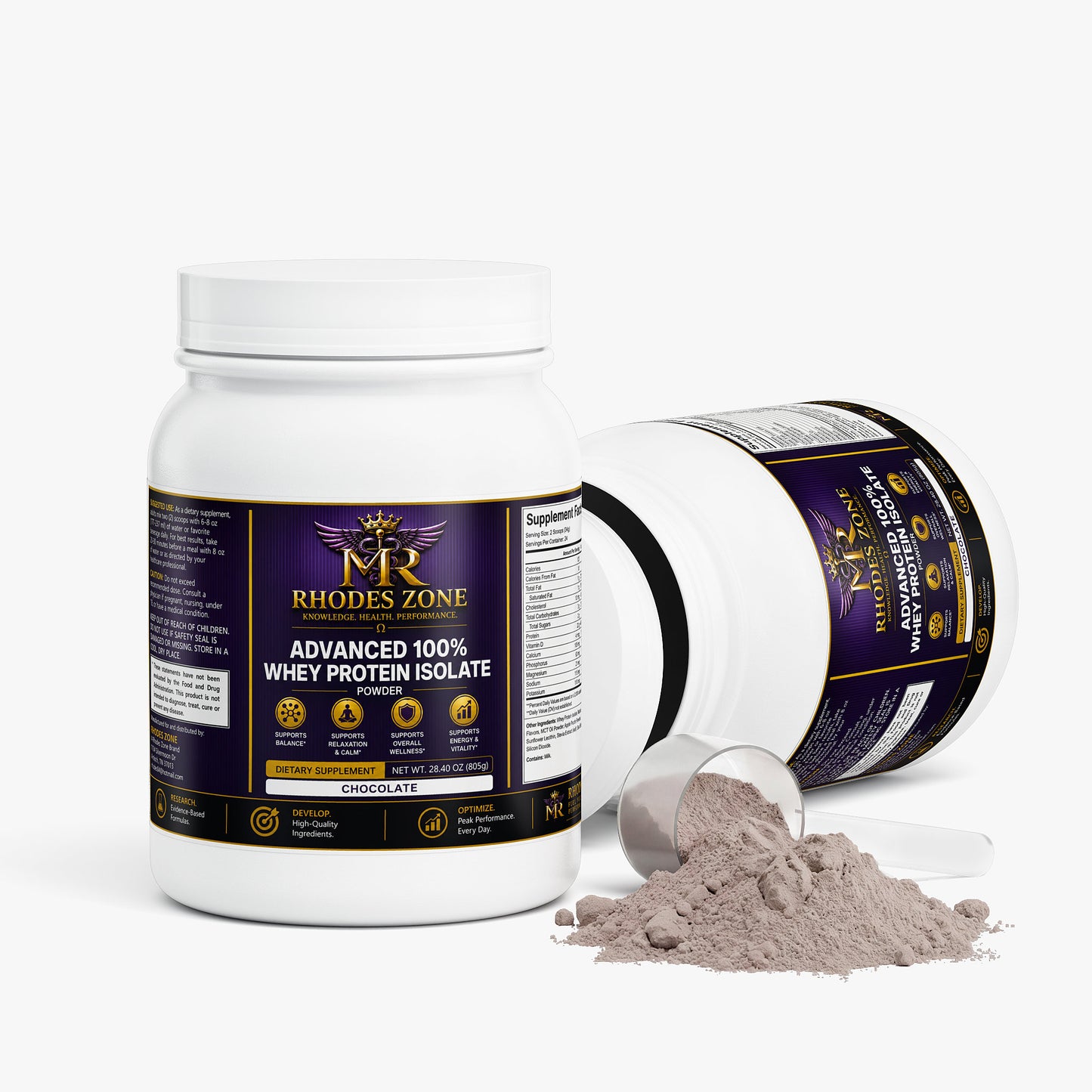 Advanced 100% Whey Protein Isolate (Chocolate) | Muscle Recovery | Rhodes Zone