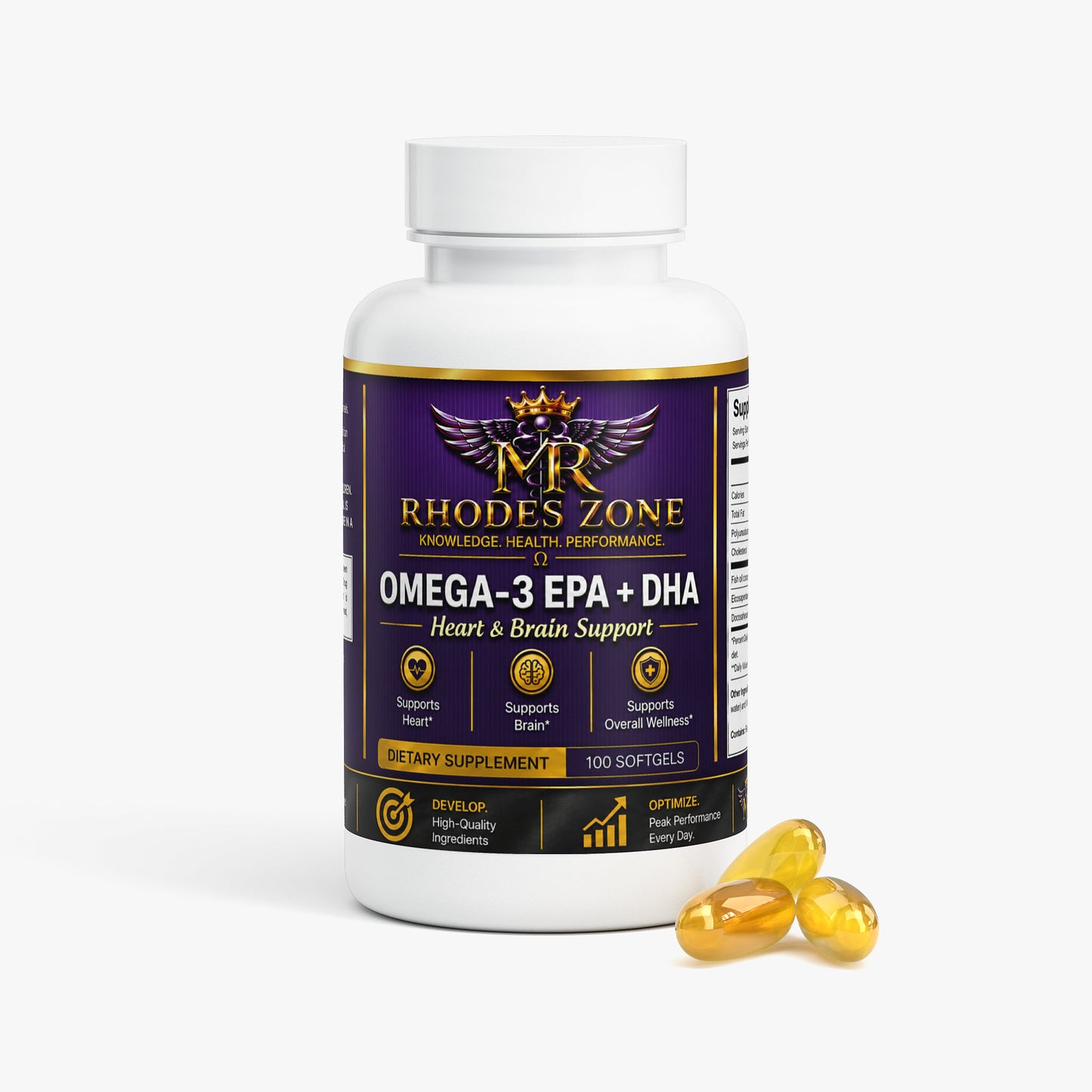 Omega-3 EPA + DHA | Heart & Brain Support | Rhodes Zone