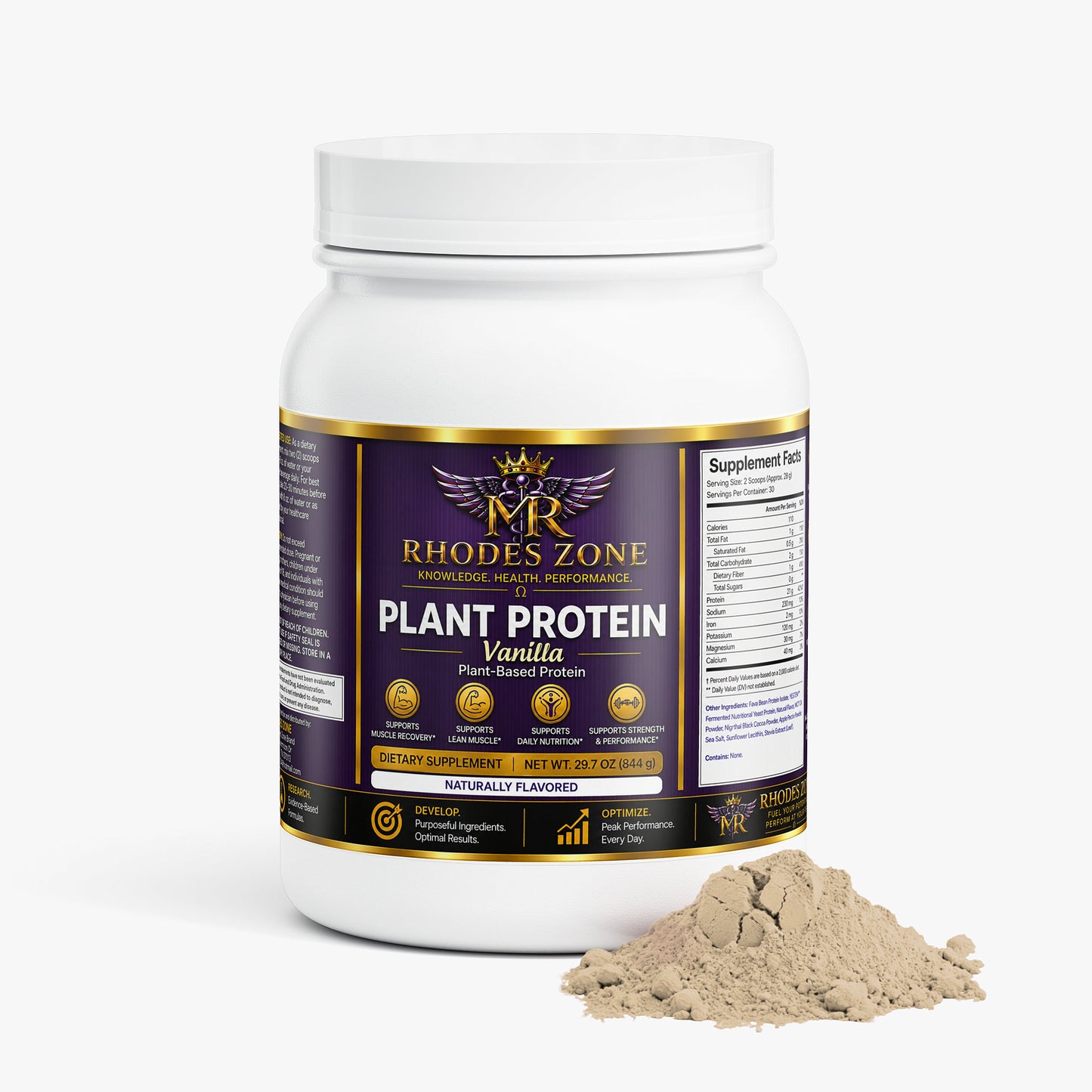 Plant Protein (Vanilla) | Plant-Based Protein | Rhodes Zone