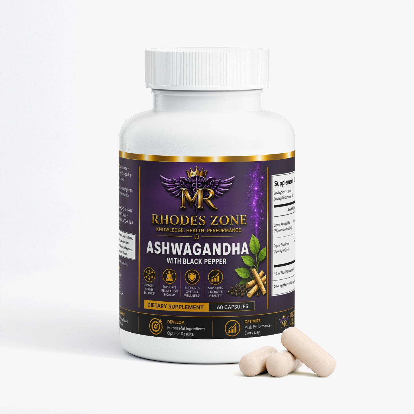 Ashwagandha | Stress Support | Rhodes Zone