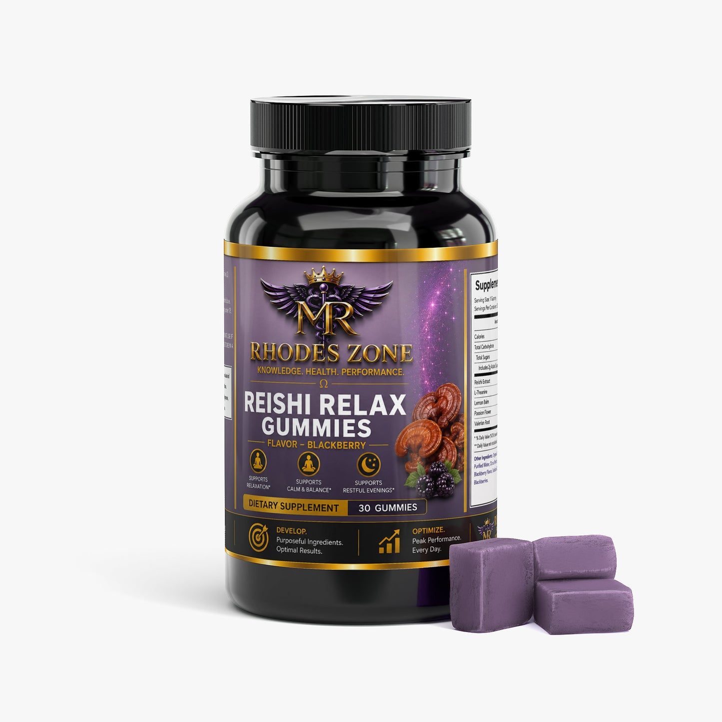 Reishi Relax Gummies | Relaxation Support | Rhodes Zone
