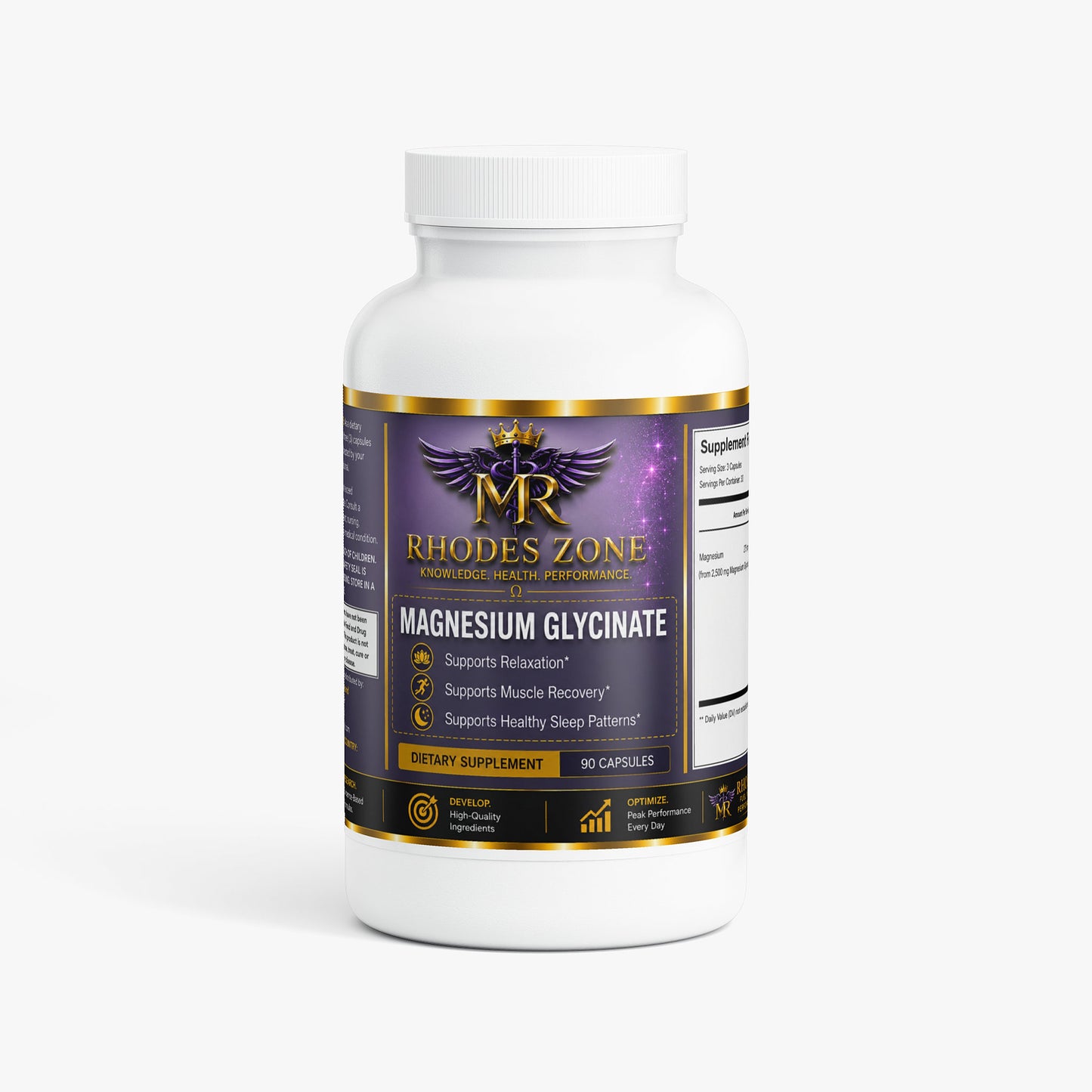 Magnesium Glycinate | Relaxation & Muscle Support | Rhodes Zone