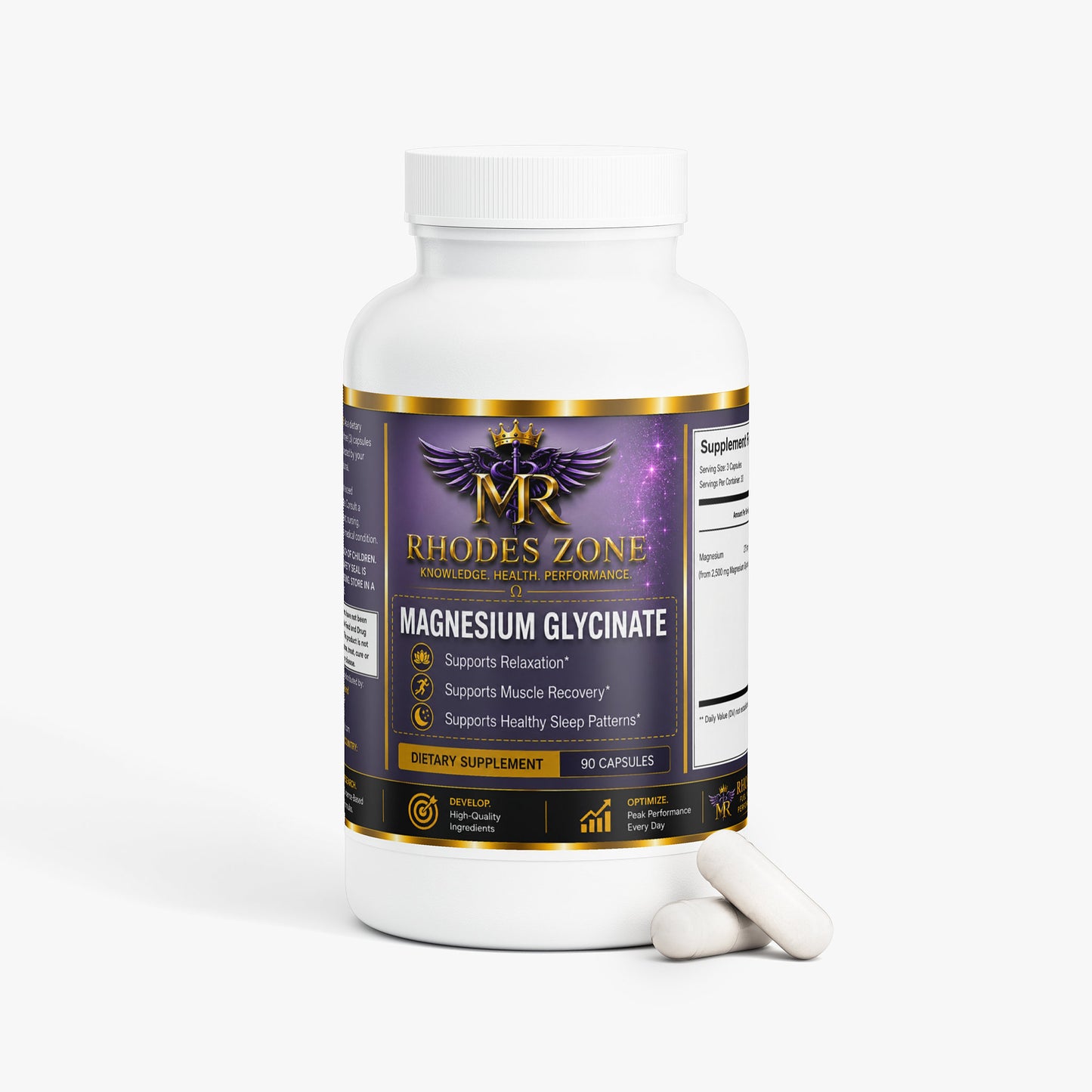Magnesium Glycinate | Relaxation & Muscle Support | Rhodes Zone