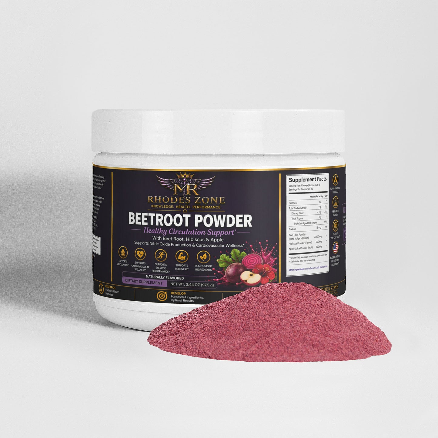 Beetroot Powder | Healthy Circulation Support | Rhodes Zone
