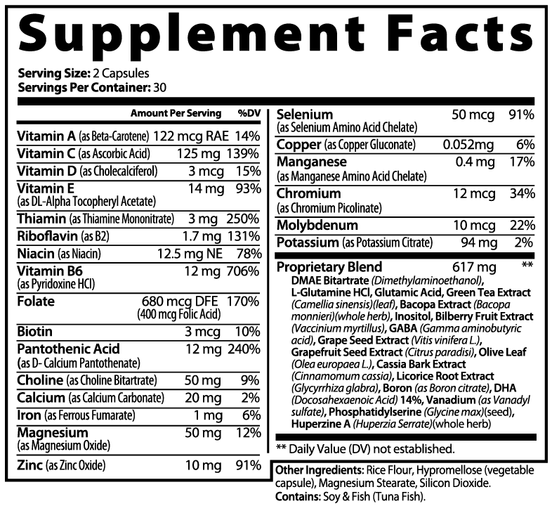 Brain & Focus Formula | Cognitive Support | Rhodes Zone